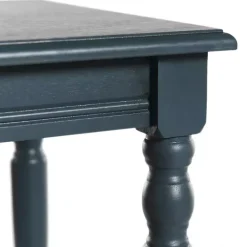 Navy Blue Wood Sybil Accent Table