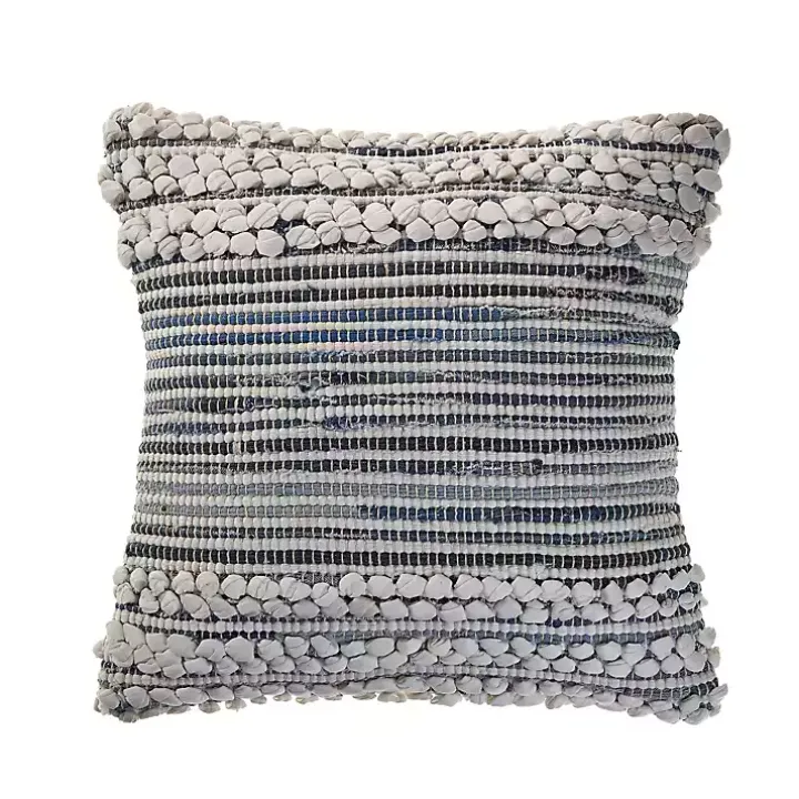 Navy Bold Textured Pillow