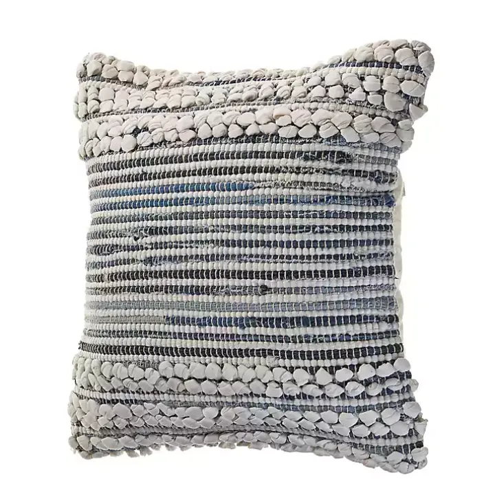 Navy Bold Textured Pillow