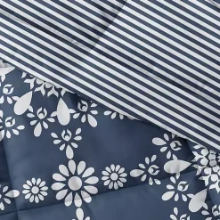 Navy Daisy Medallion Queen 3-pc. Comforter Set