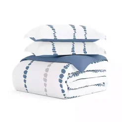 Navy Dots Reversible 2-pc. Twin Duvet Cover Set