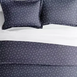 Navy Elegant Floral 2-pc. Twin Duvet Cover Set