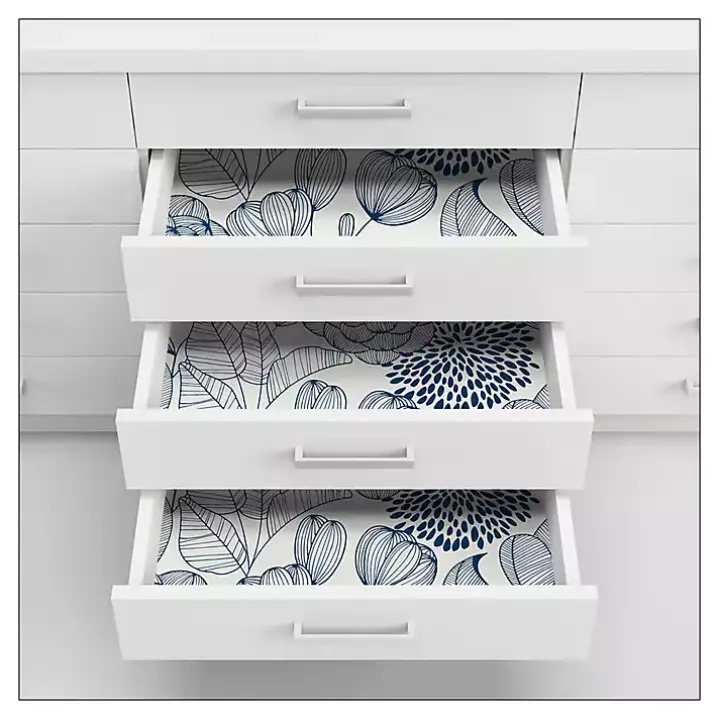 Navy Floral Garden Peel & Stick Wallpaper