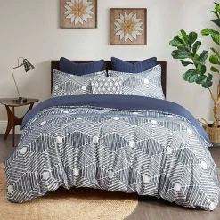 Navy Jacquard 3-pc. California King Comforter Set