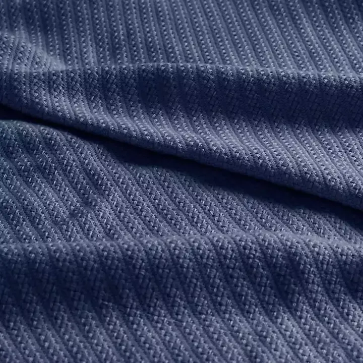 Navy Liquid Cotton King Blanket
