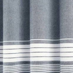 Navy Nantucket Tassel Fringe Shower Curtain