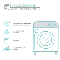 Navy Nantucket Tassel Fringe Shower Curtain