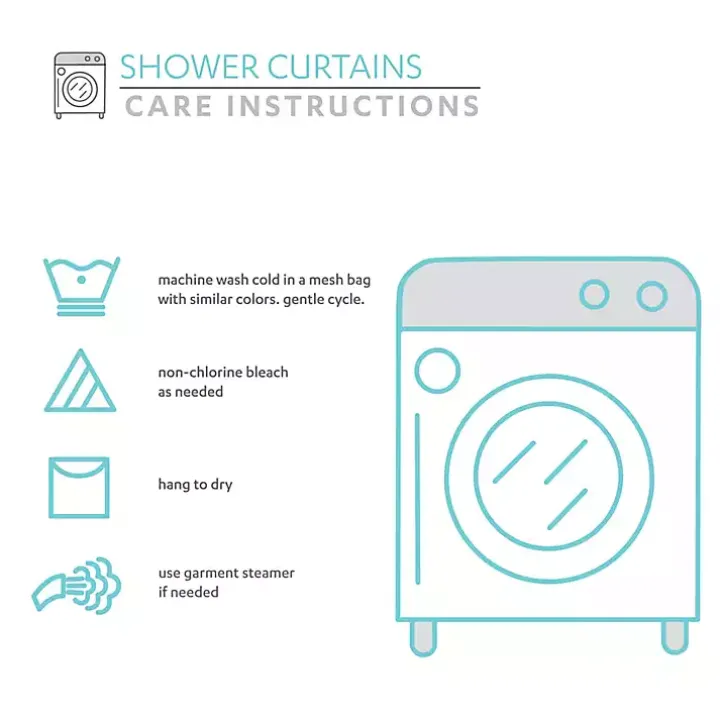 Navy Nantucket Tassel Fringe Shower Curtain