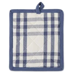 Navy Plaid Eat Drink Enjoy 4-pc. Dish Towel Set