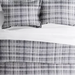 Navy Plaid Polka Dot 2-pc. Twin Duvet Cover Set