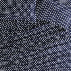 Navy Quatrefoil 4-pc. Queen Sheet Set