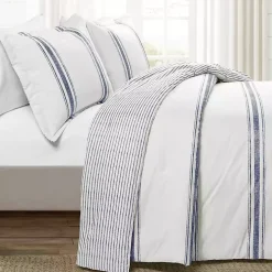 Navy Stripe 3-pc. King Comforter Set