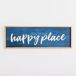 Navy This is Our Happy Place Wall Plaque