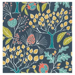 Navy Vintage Flora Peel & Stick Wallpaper