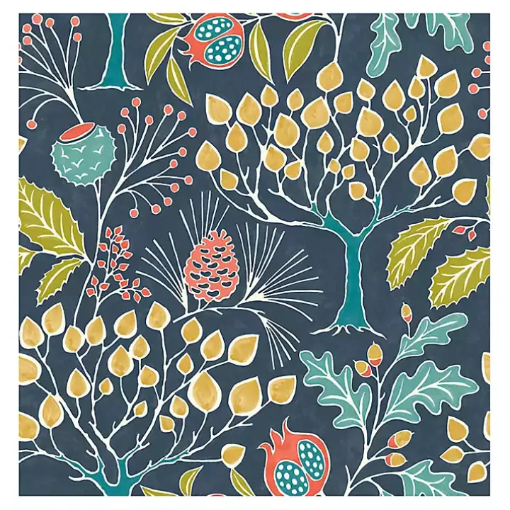 Navy Vintage Flora Peel & Stick Wallpaper