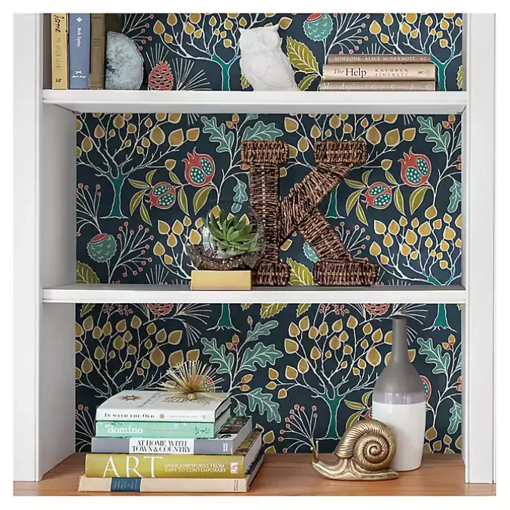 Navy Vintage Flora Peel & Stick Wallpaper