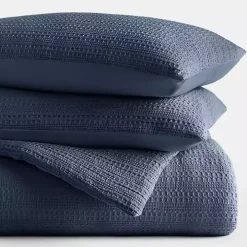 Navy Waffle Ultra-Soft 3-pc. Twin Comforter Set