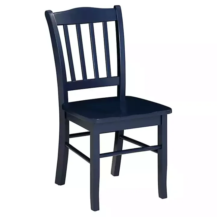 Navy Wood Shaker Dining Chairs, Set of 2
