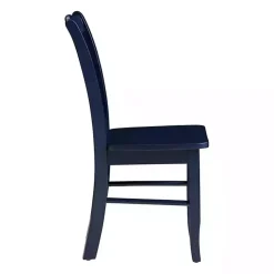 Navy Wood Shaker Dining Chairs, Set of 2