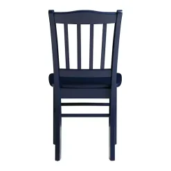 Navy Wood Shaker Dining Chairs, Set of 2