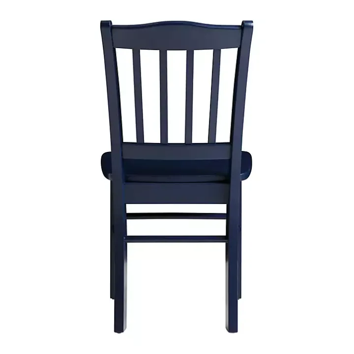 Navy Wood Shaker Dining Chairs, Set of 2