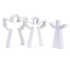 Nesting White Angel Decorations, Set of 2