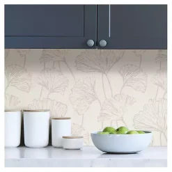 Neutral Botanical Peel and Stick Wallpaper