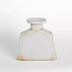 Neutral Distressed Pentagon Vase, 6 in.