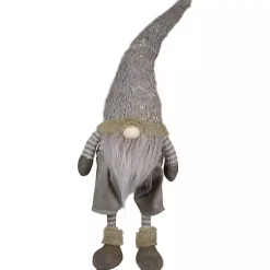 Neutral Fur Striped Standing Gnome