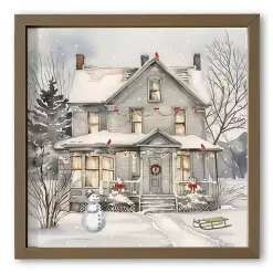 Neutral Holiday Home Framed Art Print