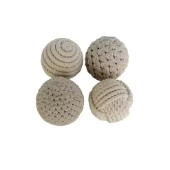 Neutral Jute Rope Orbs, Set of 4