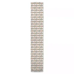 Neutral Leaf Pattern Table Runner, 90 in.