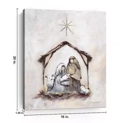 Neutral Nativity Canvas Art Print