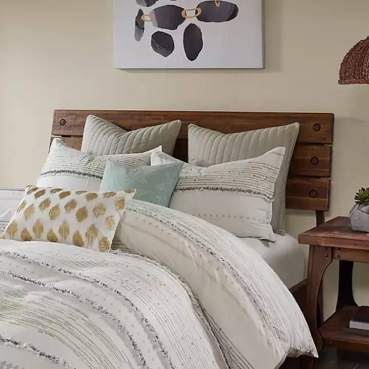 Neutral Stripe King 3-pc. Comforter Set