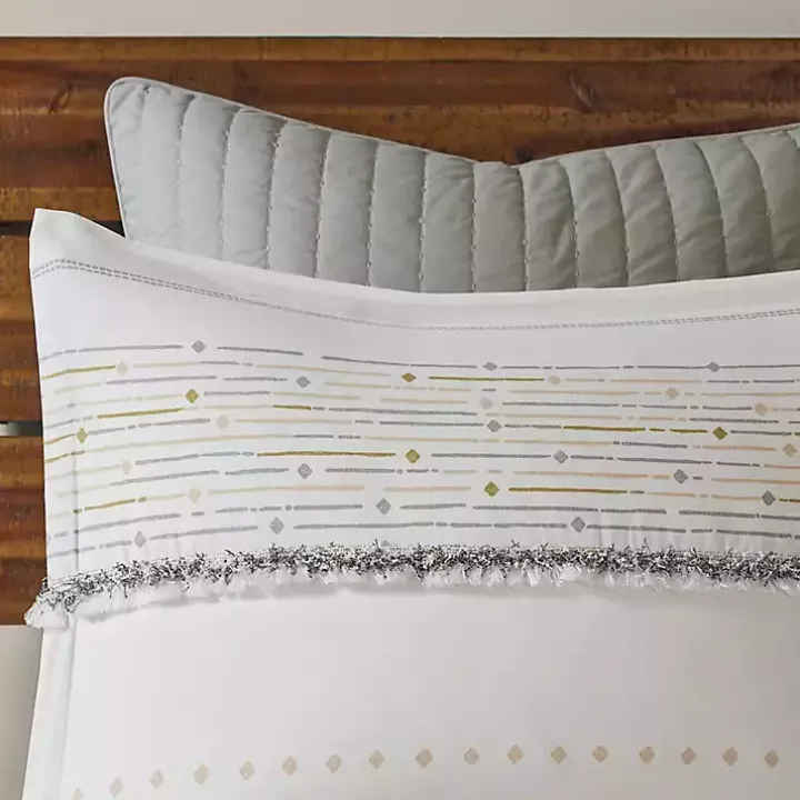 Neutral Stripe King 3-pc. Comforter Set