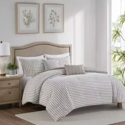 Neutral Striped 5-pc. King Comforter Set
