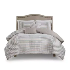 Neutral Striped 5-pc. King Comforter Set