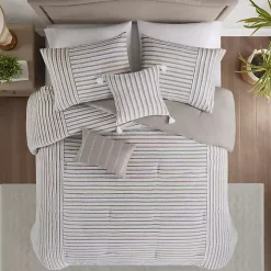Neutral Striped 5-pc. King Comforter Set