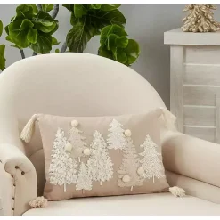 Neutral Tree Village Down Lumbar Pillow