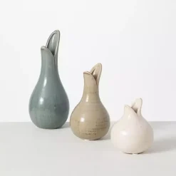 Neutral Tulip Bulb Vases, Set of 3