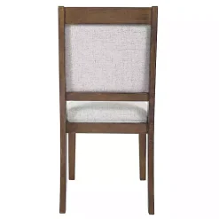 Neutral Upholstered Wood Frame Chairs, Set of 2