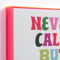 Never Calm Always Bright Framed Canvas Print