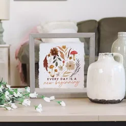 New Beginning Fall Foliage Framed Wall Plaque