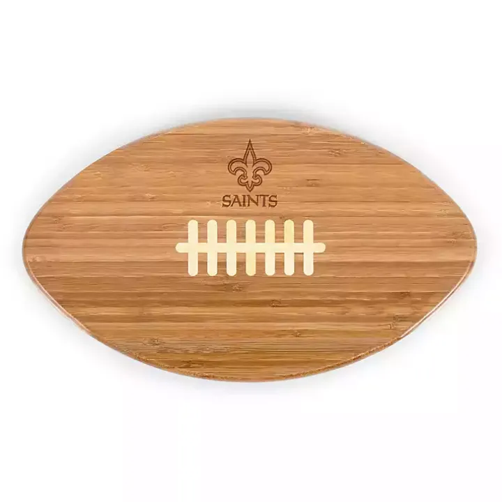 New Orleans Saints Bamboo Football Cutting Board