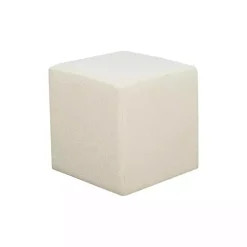 Newton Ivory Boucle Square Ottoman