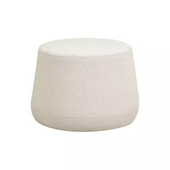 Newton Ivory Boucle Thimble Ottoman