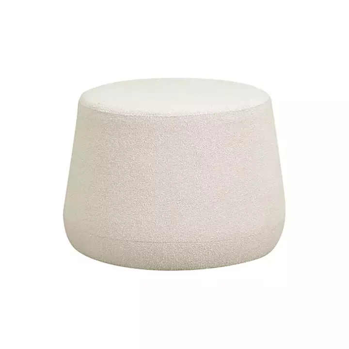 Newton Ivory Boucle Thimble Ottoman