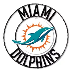 NFL Miami Dolphins Wrought Iron Wall Plaque