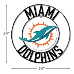 NFL Miami Dolphins Wrought Iron Wall Plaque