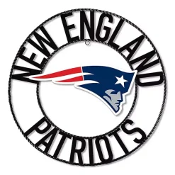 NFL New England Patriots Wrought Iron Wall Plaque